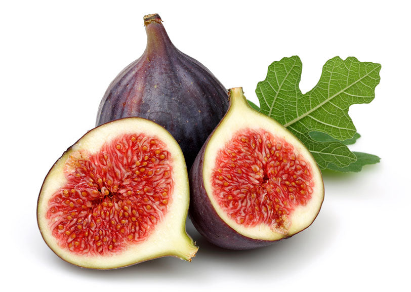 figs cut in half isolated