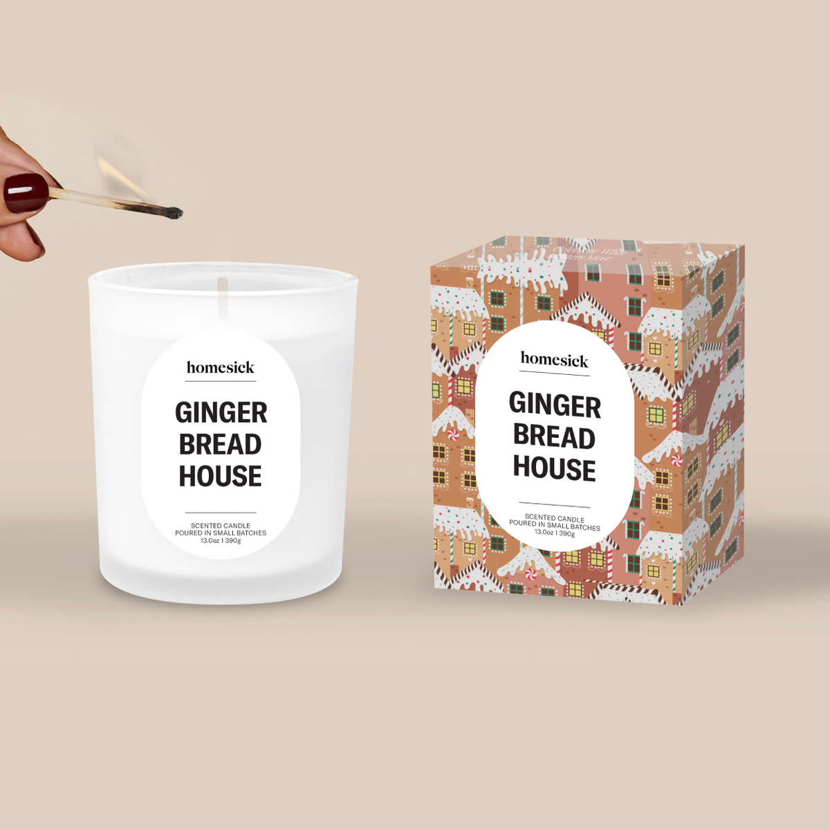 Gingerbread House Candle