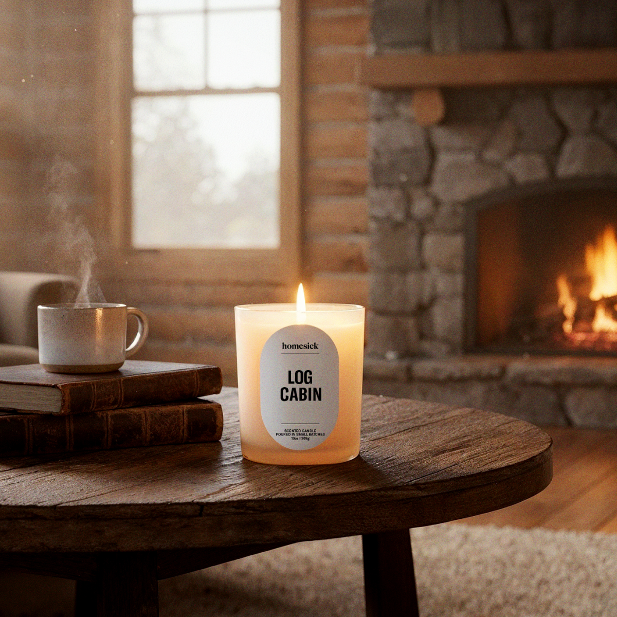 Log Cabin Candle