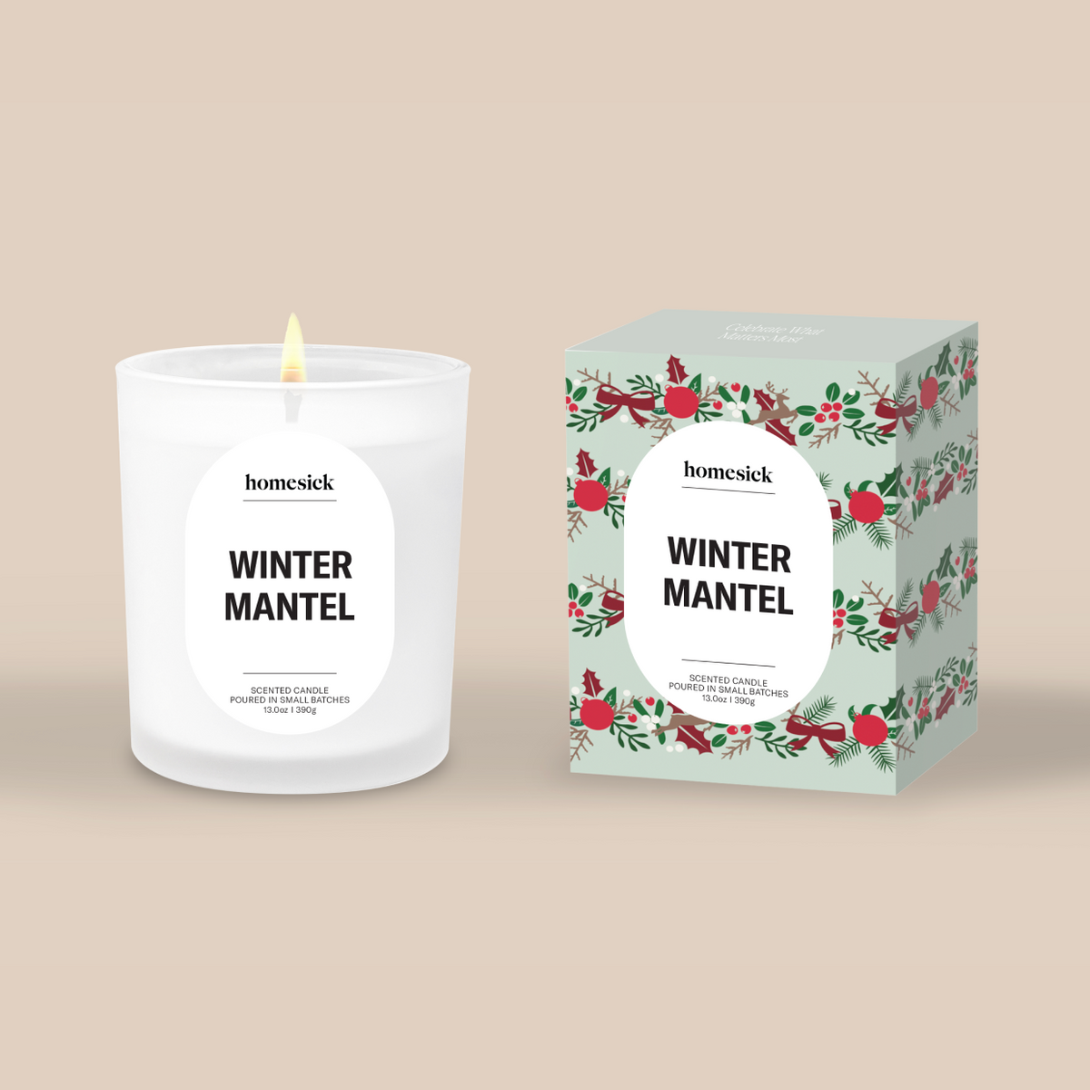 Winter Mantel Candle