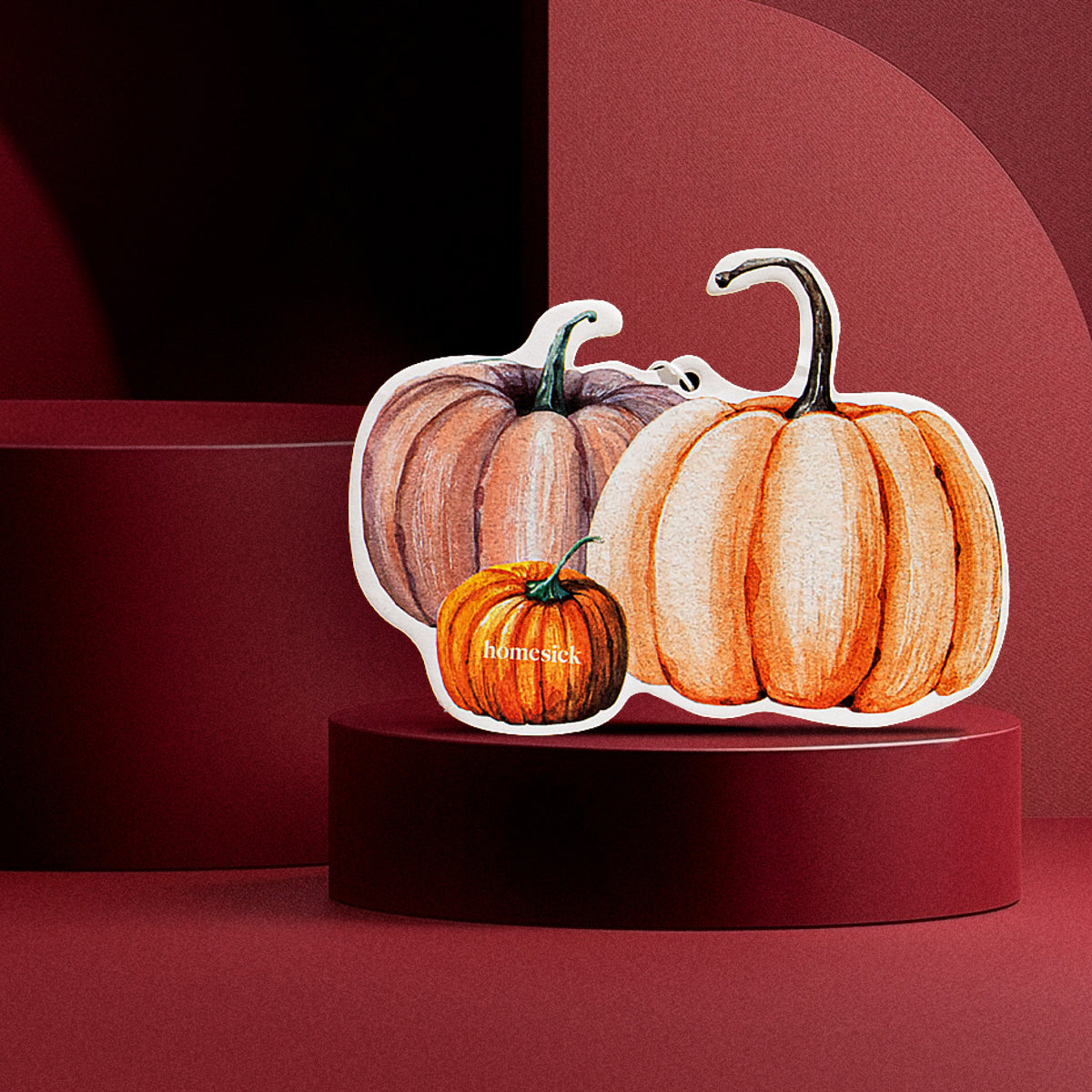 Car freshener on a stylized red background